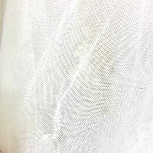 Vintage 80s Wedding Bridal Shift Nightgown Swing Maxi Alencon Lace Tulle Size M - Picture 10 of 11
